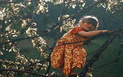 عندما كان عمرها 6 سنوات تسلقت الشجرة لالتقاط عصفور